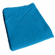 Drap  lit 2 personnes - Bleu Canard- Coton bio lavé